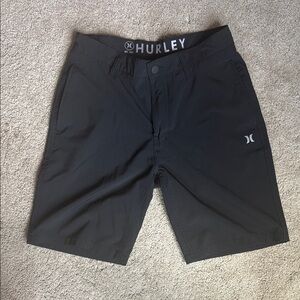 Hurley Black Athletic Shorts Lightweight Streamlined Design